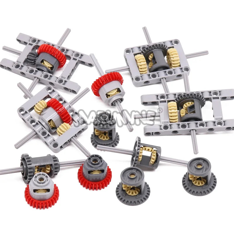 MOC High-Tech Differential Gear Building Blocks Parts for Technology Mechanical Bricks Wheels 62821 65414 6573 6589 64178 64179