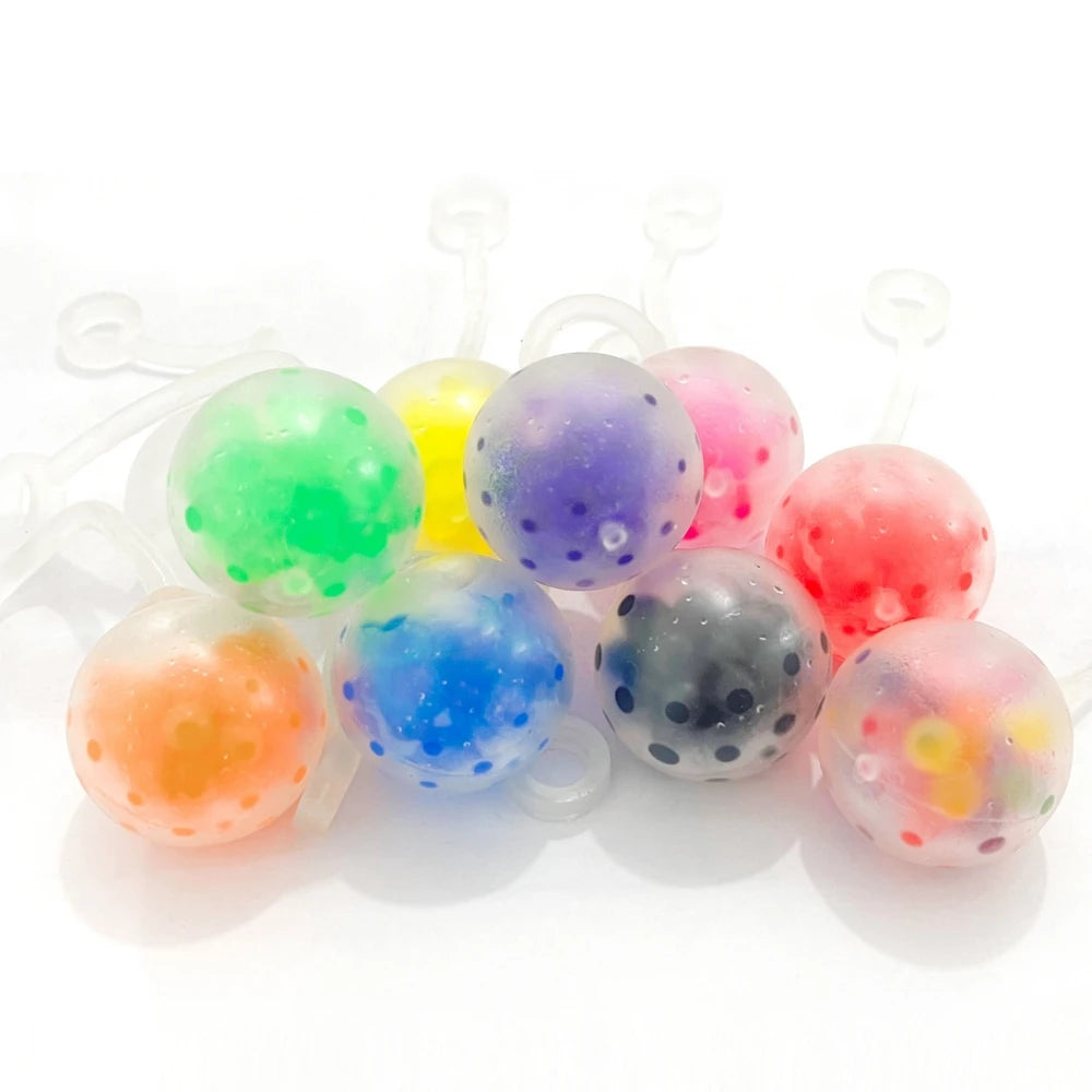 6-18Pcs Finger Water Bead Jumping Balls， Birthday Party Carnival Easter School Prizes Treasure Box Pinata Fillers Fun Gift Pack