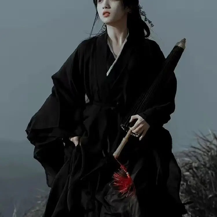 White Hanfu-Inspired Cosplay Dress for Women