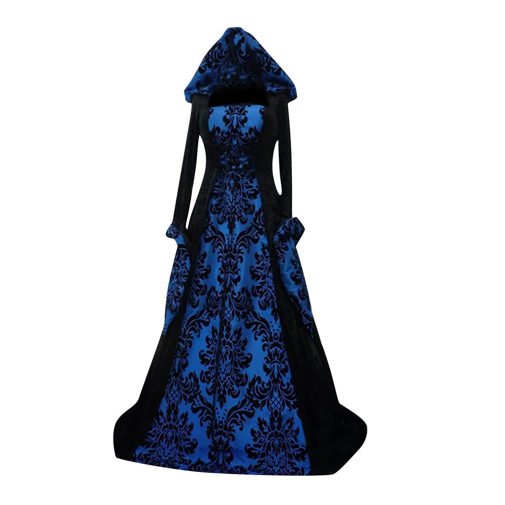 Plus Size Gothic Witch Medieval Dress Halloween Costume