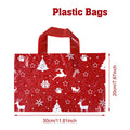 10/20pcs Christmas Gift Bags Red Elk Snowflake Tote Bag Children's Gift Bags Plastic Candy Cookie Bag Christmas Party Decoration