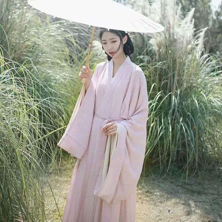 White Hanfu-Inspired Cosplay Dress for Women