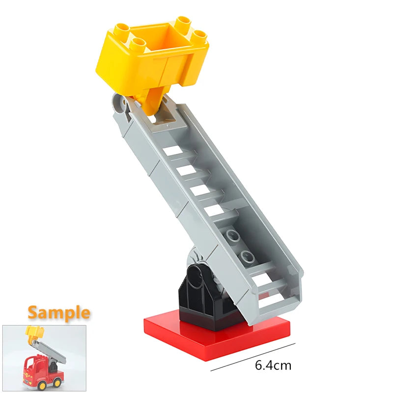 Big Building Blocks Construction Traffic Machinery Creativity Car Accessories Crane Excavator Bricks Toys For Children Baby Gift