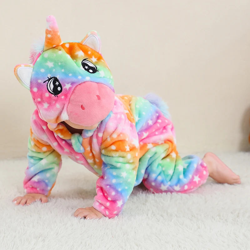 Baby Dinosaur Hooded Romper Costume for Halloween & Winter