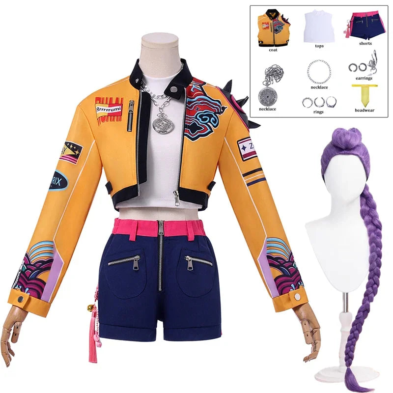 2026 Hot Selling Korean Style Halloween Costume Street Dance Set Embroidered Top and Shorts Set Stage Dance Hip-hop Performance
