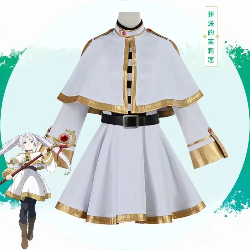 Women’s Fantasy Elf Mage Cosplay Costume with Wig & Shoes