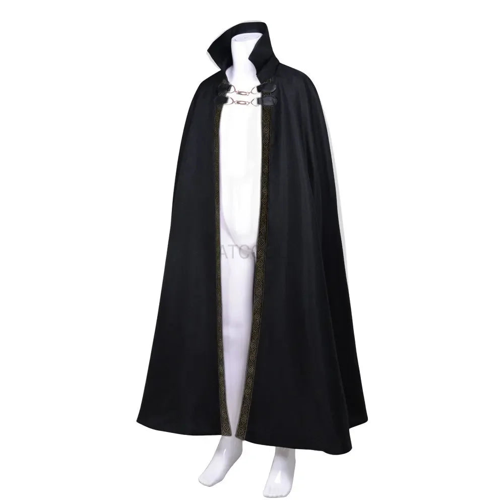 Adult Gothic Vampire Halloween Cape with Metal Chain