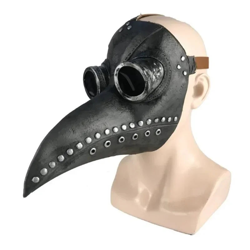 Black Plague Doctor Mask Halloween Costume Accessory