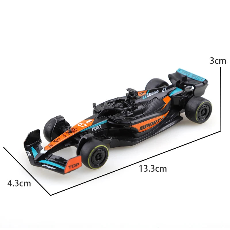 (Bagged) 1.43 Alloy Model Racing Car Toy, Exquisite Formula Alloy Pullback Racing Car, Children's Toy, Best Birthday Gift.