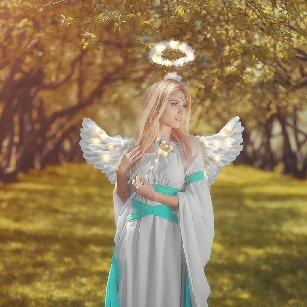 Angel Wing, Halo and Fairy Wand Costume Set