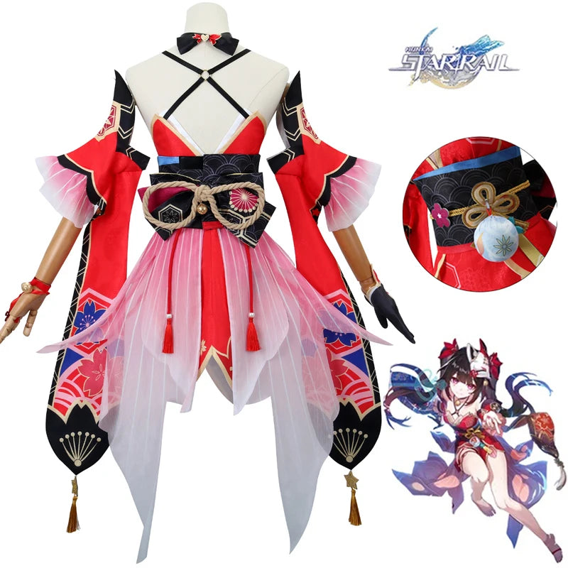 Anime-Inspired Women’s Cosplay Costume Set with Wig & Mask