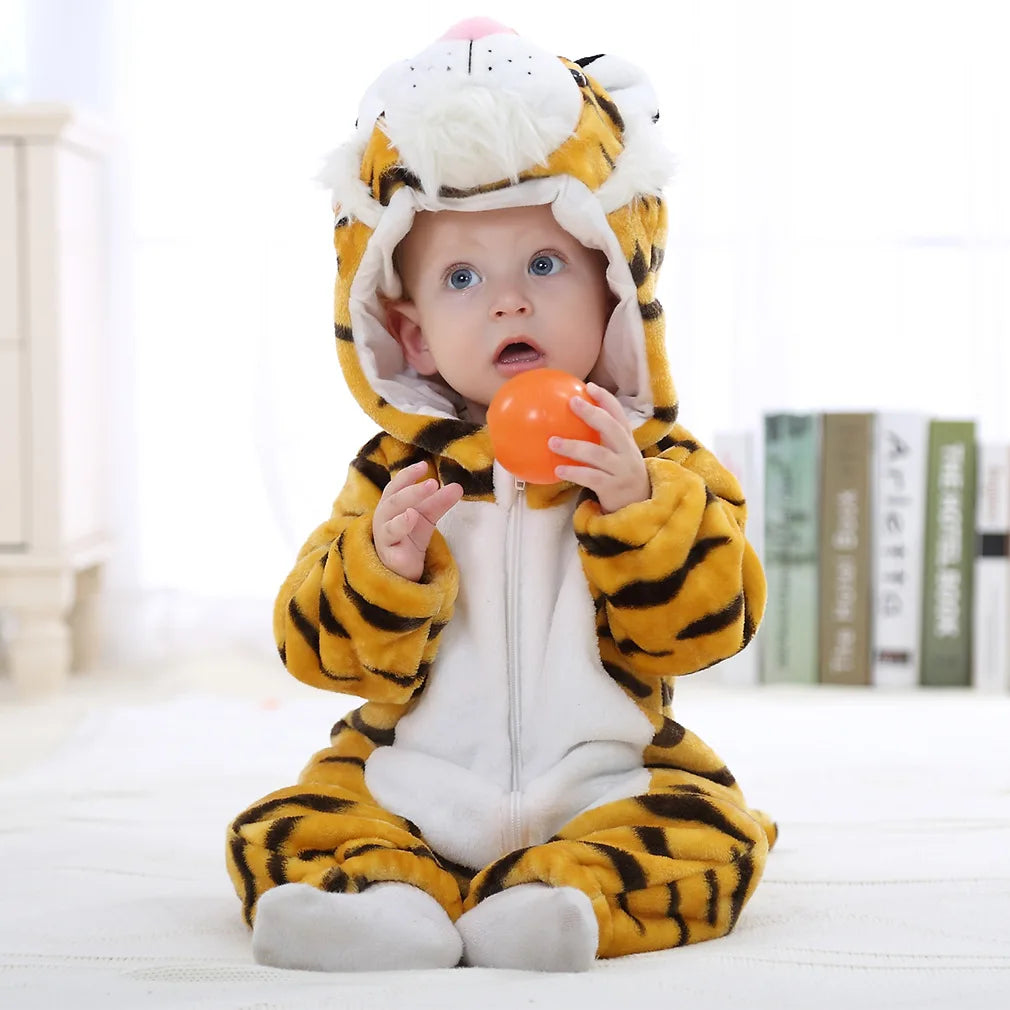 Baby Dinosaur Hooded Romper Costume for Halloween & Winter