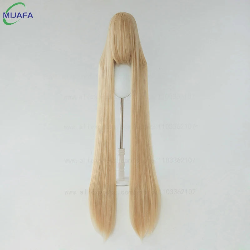 150cm Long Straight Cosplay Wig with Bangs Heat Resistant