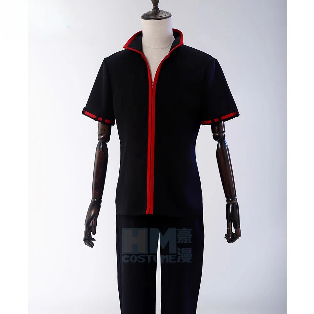 Anime-Inspired Samurai Cosplay Costume Set with Wig