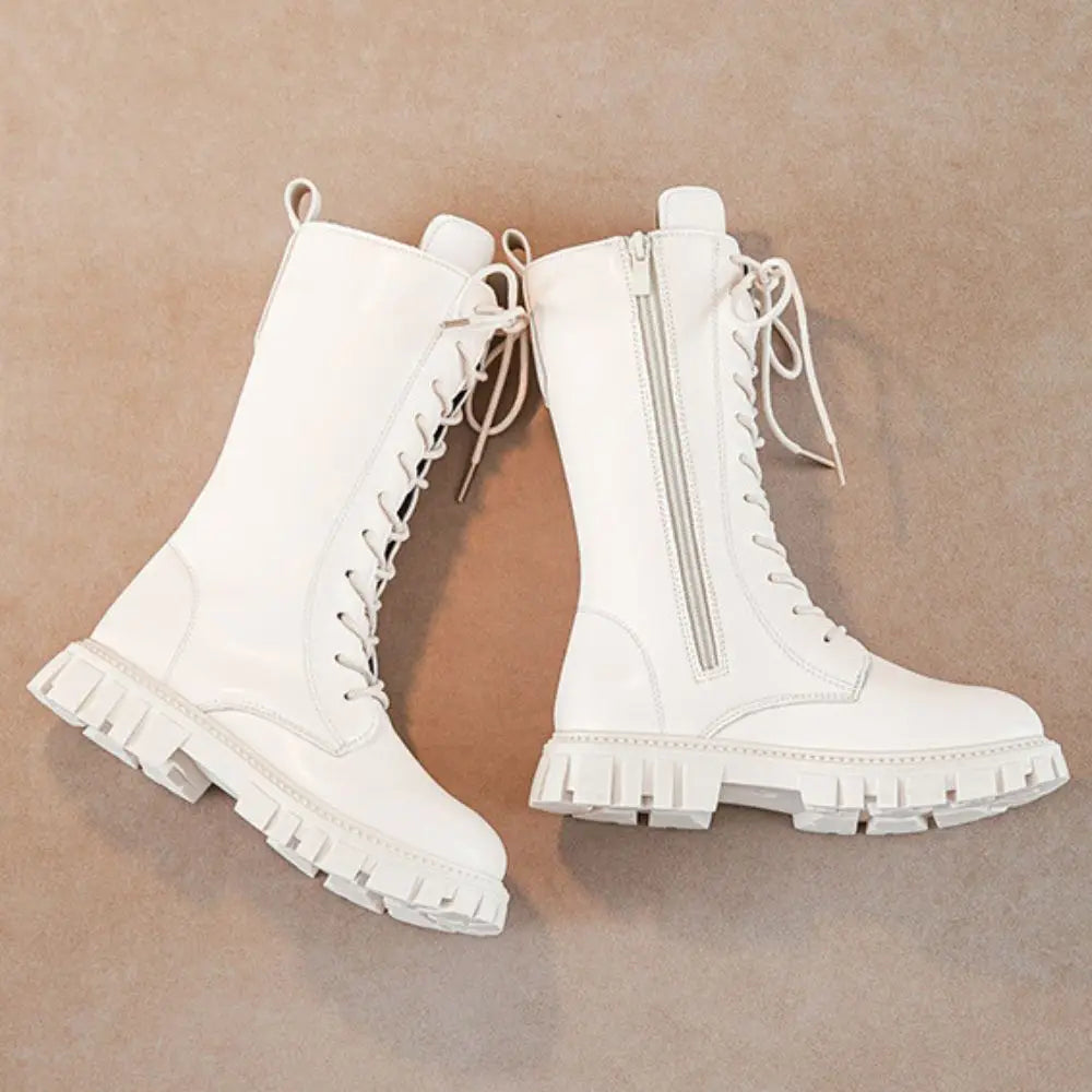 Girls White Long Boots for Cosplay Halloween & Dress Up