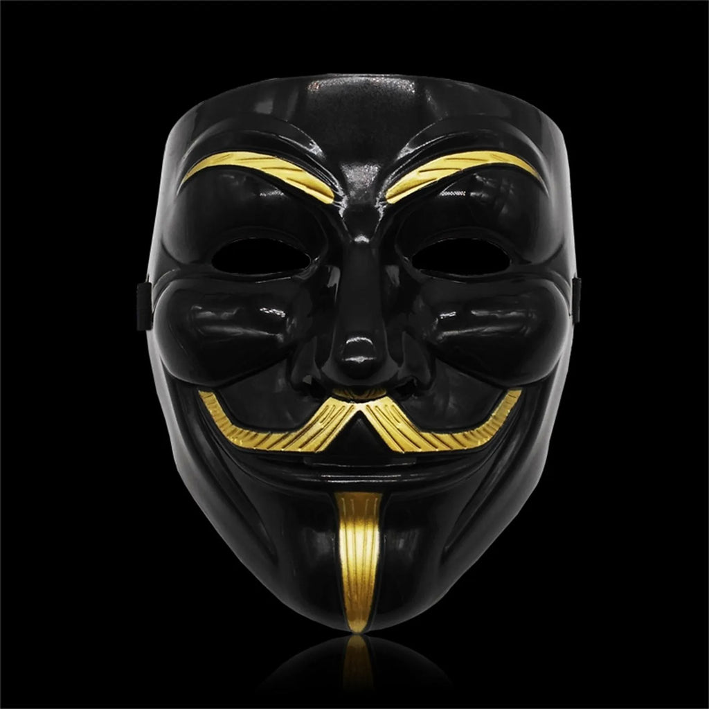 Black White Anonymous Style Halloween Cosplay Face Mask