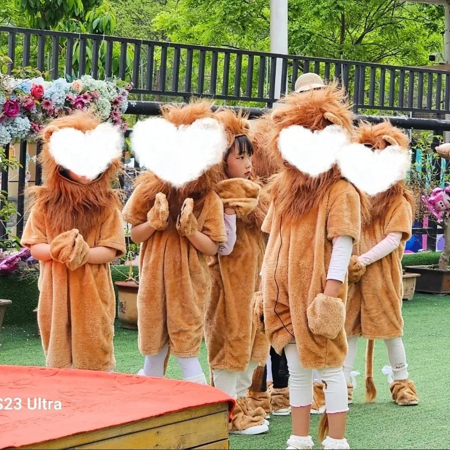 Boys Girls Wizard Lion King Costume Baby Kids Child Animal Birthday Party Halloween Cosplay Costumes Role Play Jumpsuit