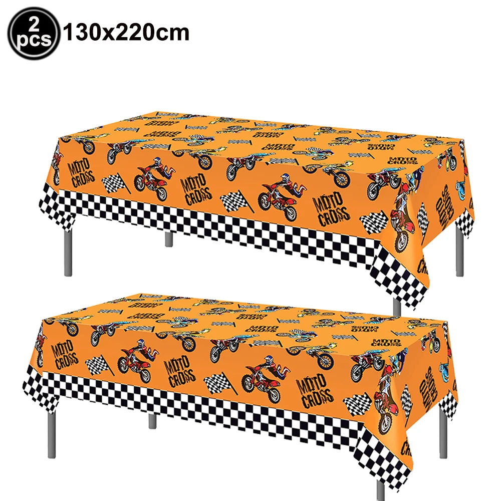 Motorcycle 2 3rd Birthday Party Decorations Motor Helmet Balloon Set Cake Toppers Banner Man Boys Motocross Sport Party Supplies
