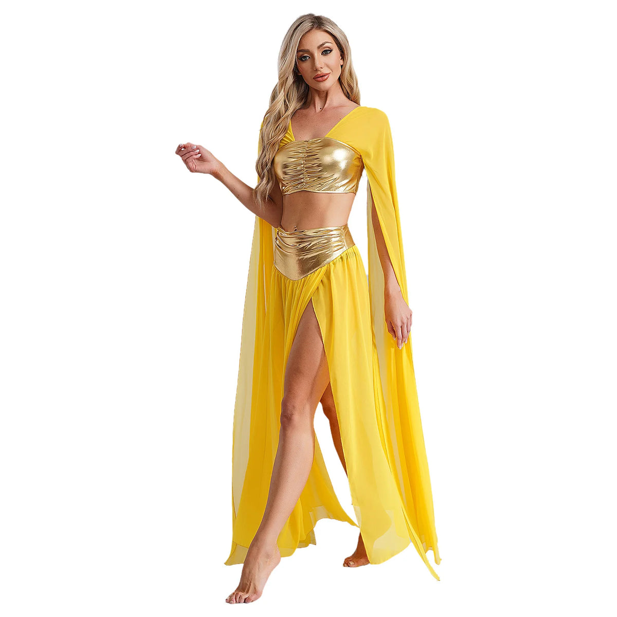 Women’s Egyptian-Inspired Costume Crop Top & Skirt Set