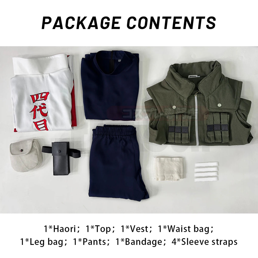 Anime-Inspired Ninja Cosplay Costume Cloak Vest & Pants