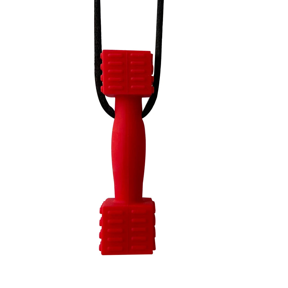 1pcs Silicone Teether Kids Chew Necklace Sensory Chewy Pendant Oral Motor Toys Therapy Tools for Autism ADHD Children's Goods