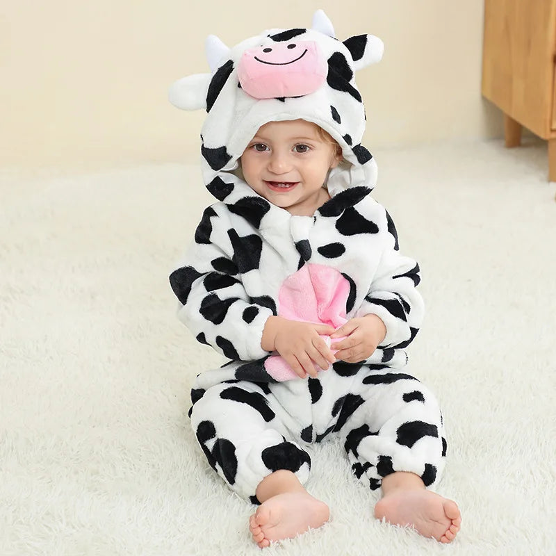 Baby Dinosaur Hooded Romper Costume for Halloween & Winter
