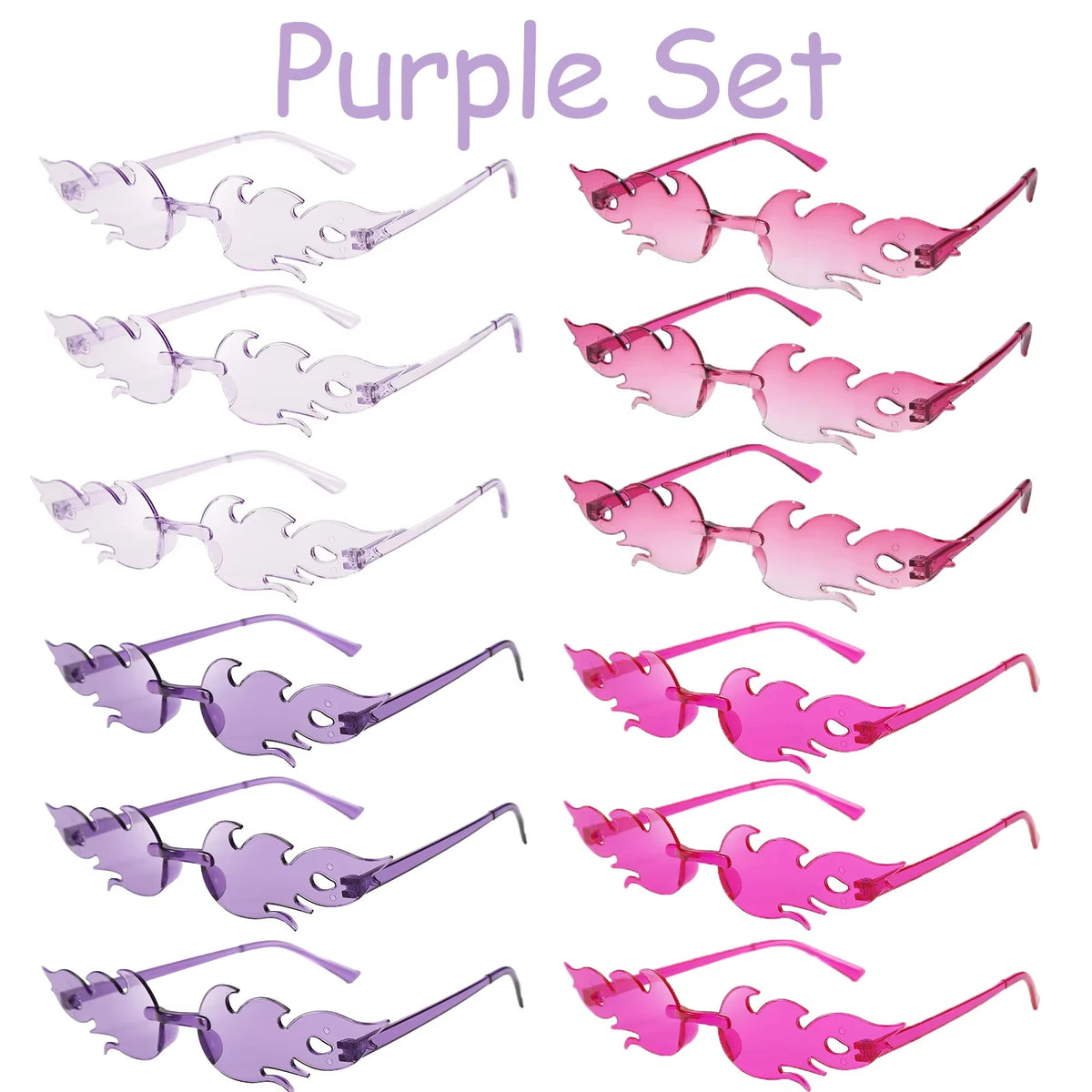 12-120 Pcs Red Fire Flame Glasses Fire Shape Sunglasses Fire Sunglasses Party Decor for Summer Shower Wedding Halloween Cosplay