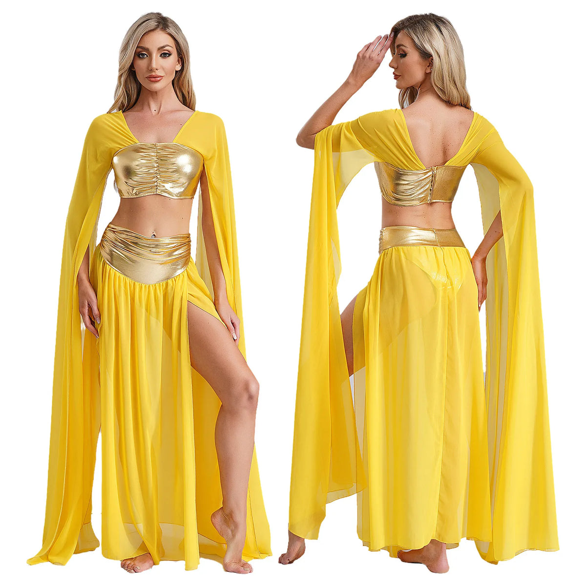 Women’s Egyptian-Inspired Costume Crop Top & Skirt Set