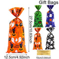 25/50/100pcs Halloween Pumpkin Candy Bags Trick Or Treat Gift Cookie Packing Bags for Happy Halloween Party Decor Supplies