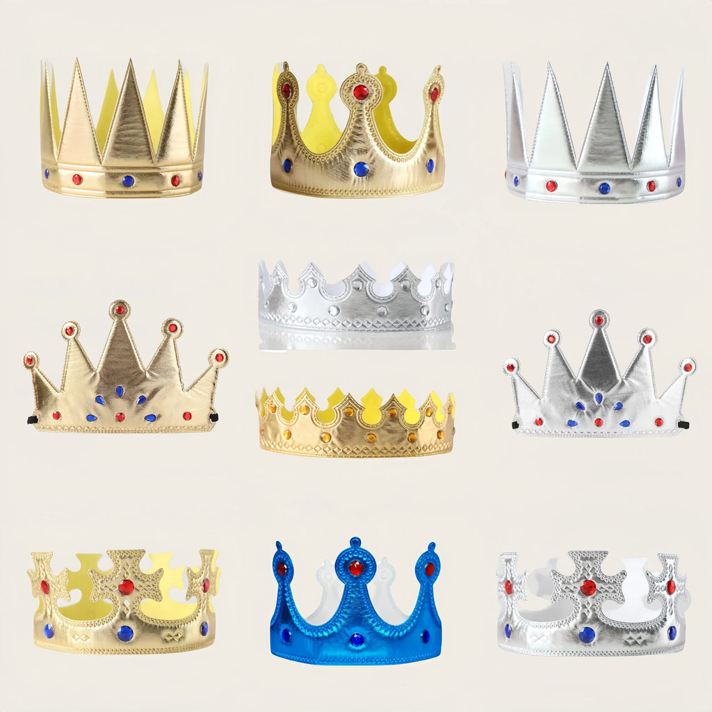 Birthday Party Crown Hats for Kids and Adults King Queen