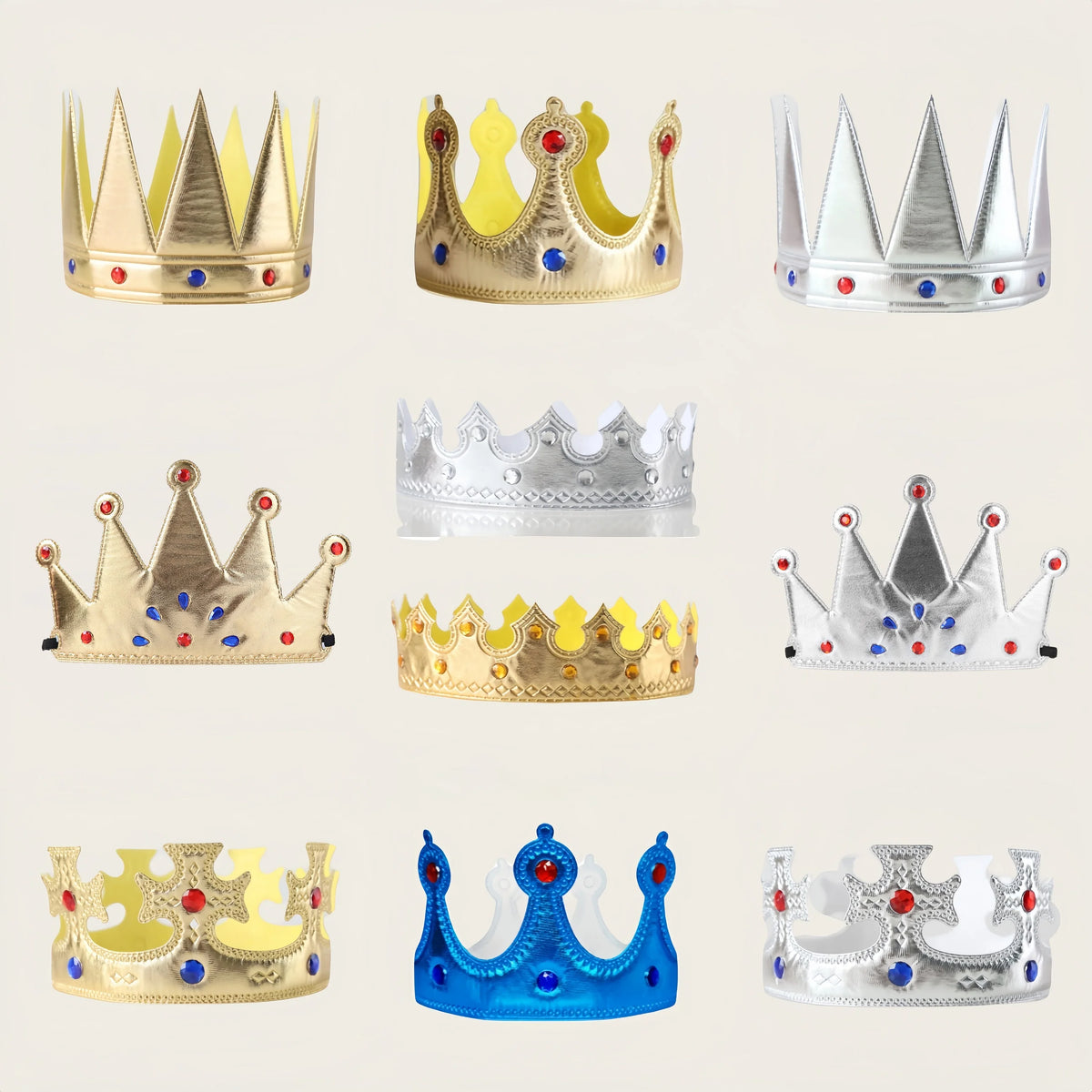 Birthday Party Crown Hats for Kids and Adults King Queen