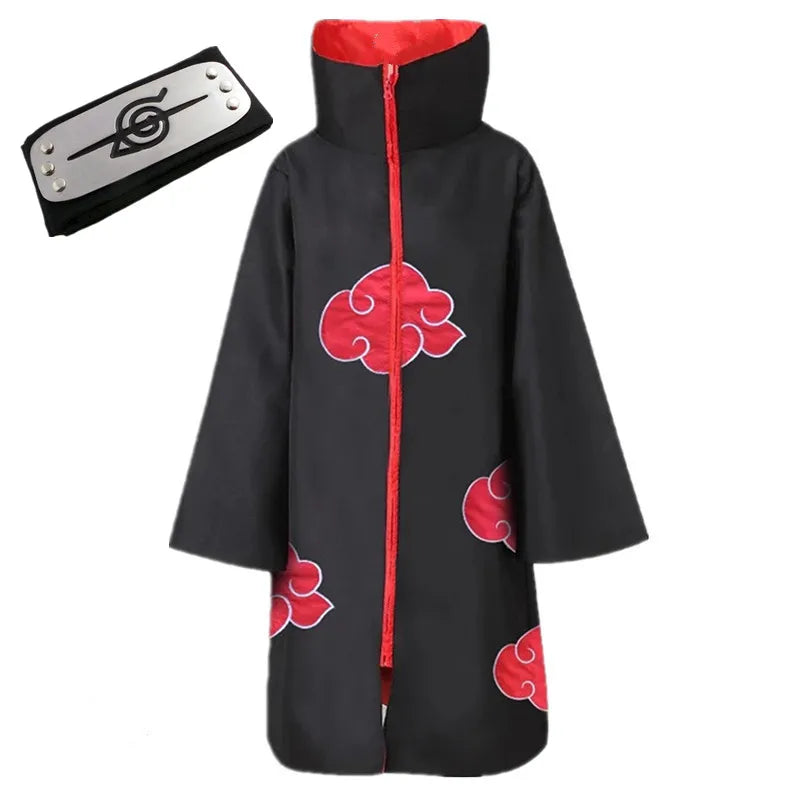 Unisex Anime-Inspired Cloak Costume with Headband & Ring