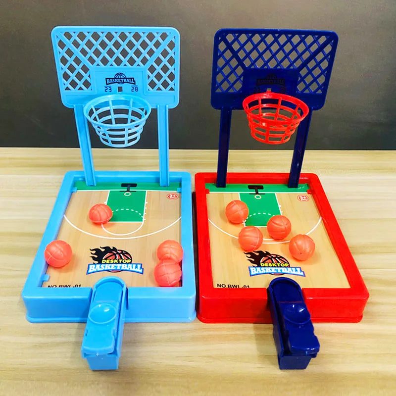 Mini Desktop Board Game Basketball Hoop Finger Shooting Machine Party Table Interactive Sport 2 Players Games Ball Toys For Kids