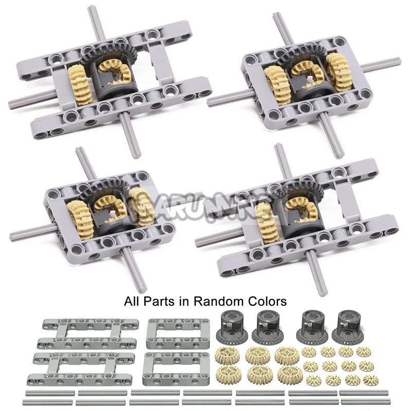 MOC High-Tech Differential Gear Building Blocks Parts for Technology Mechanical Bricks Wheels 62821 65414 6573 6589 64178 64179