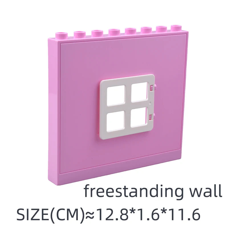 Big building blocks house accessory parts roof window wall construction assemble  bricks educational toys for children gift
