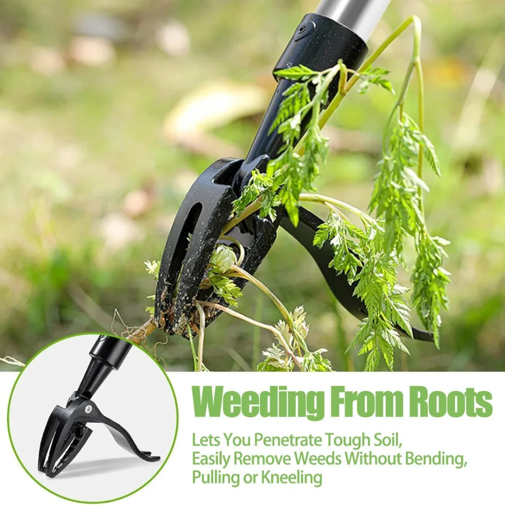 1pc Heavy Duty 4-Claw Weed Puller,Manual Weed Eater for Lawns, Gardens, Patios,Steel Head Artifact Uprooting Without Handle