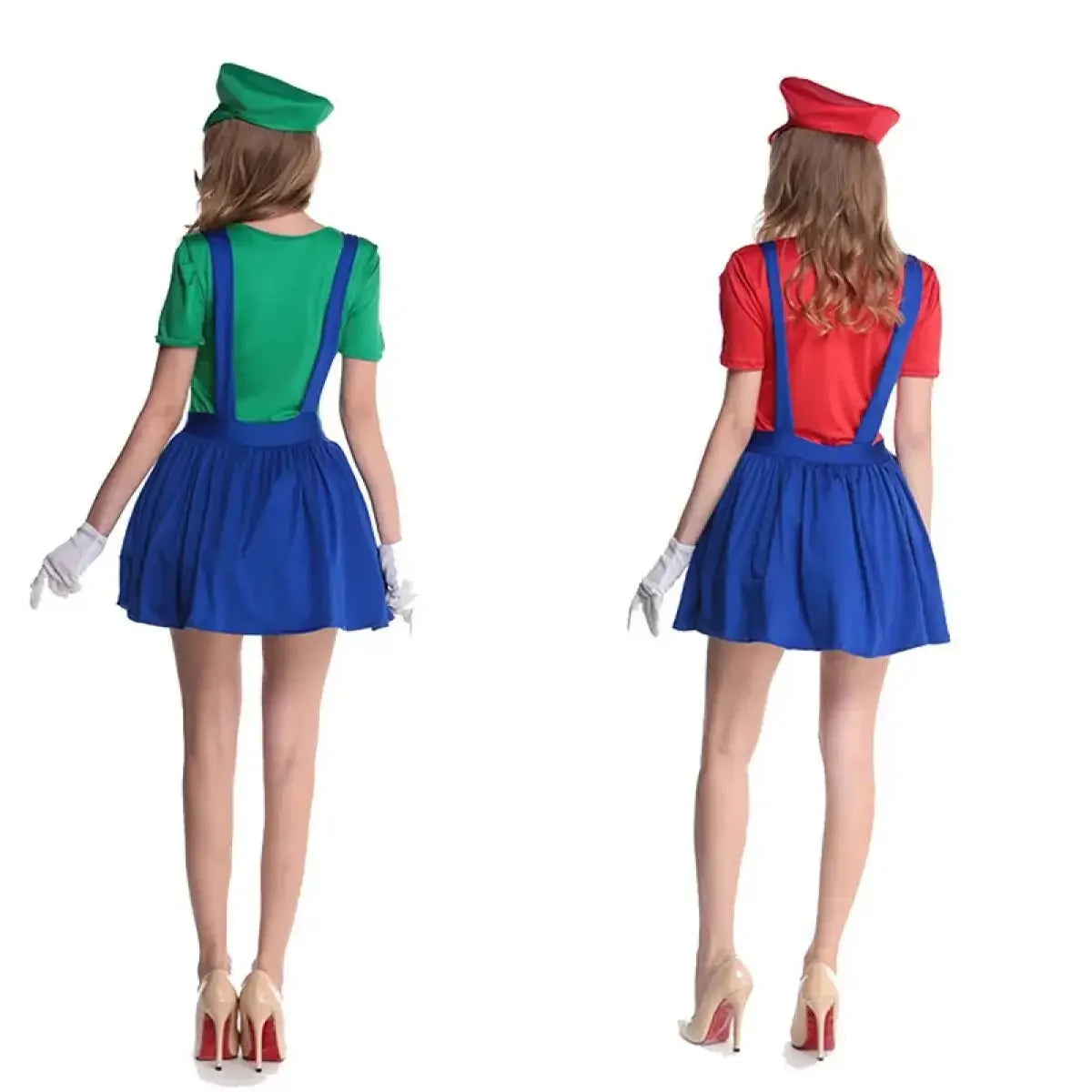 Adult Green Plumber Costume with Hat and Mustache