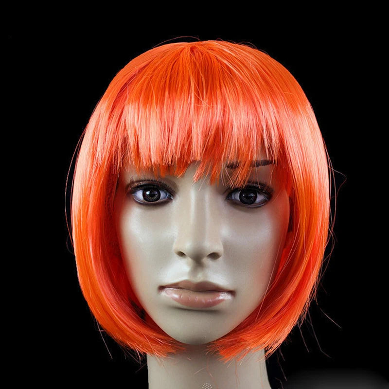 Short Bob Wig Synthetic Costume Wig for Cosplay & Parties