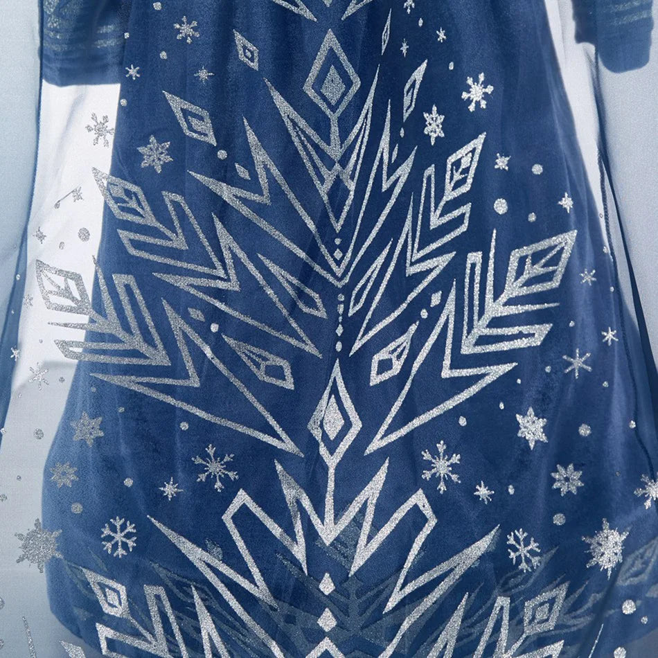 Girls Winter Snow Queen Princess Dress Costume