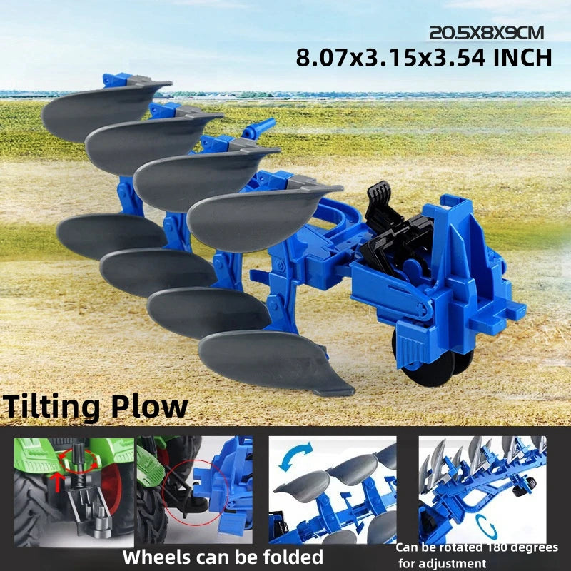 Large Scale Tractor Toys DIY Farmer Car Playset Toy Transport Trailer Engineering Birthday Gifts