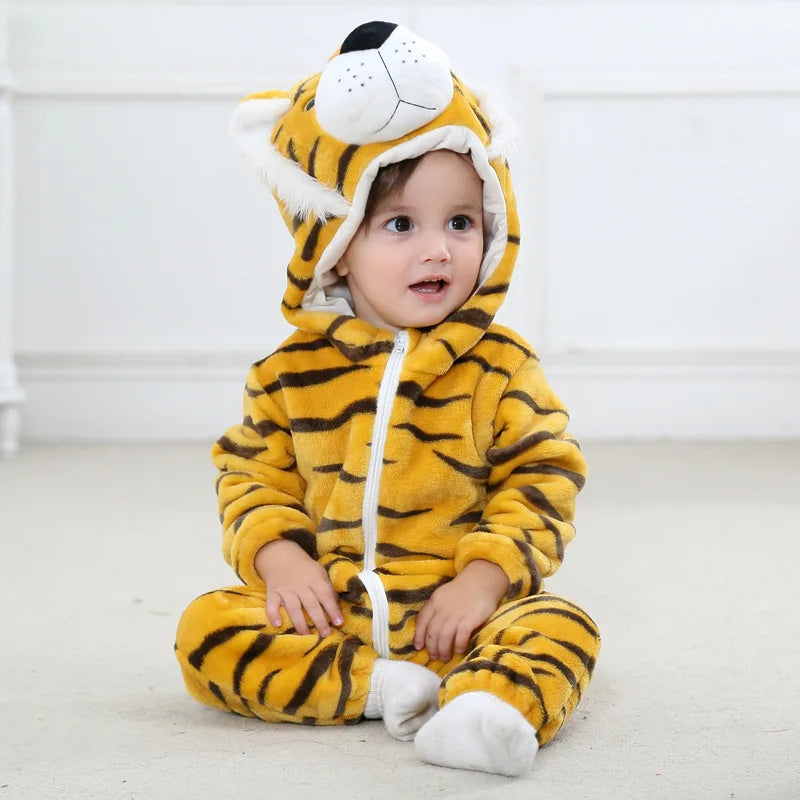Baby Dinosaur Hooded Romper Costume for Halloween & Winter