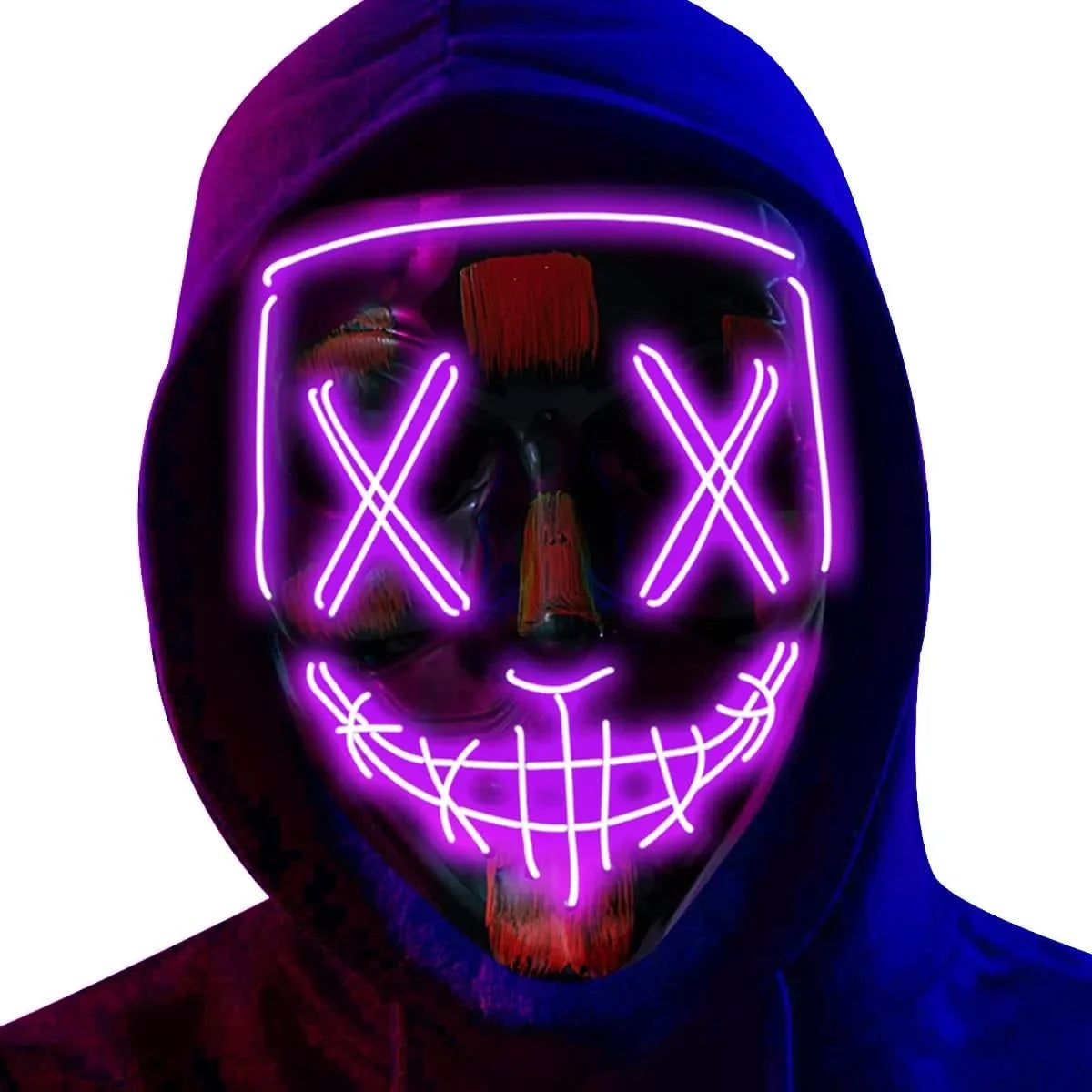 LED Light Up Halloween Mask for Cosplay & Costume Parties