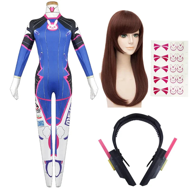 Women’s Futuristic Gaming-Inspired Zentai Cosplay Costume Set