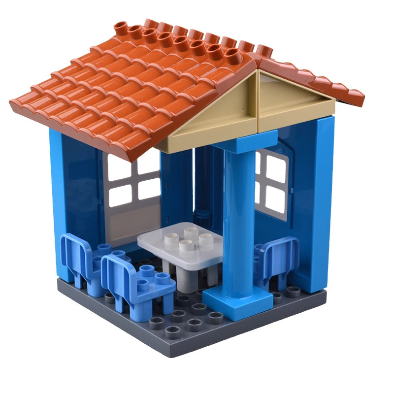 Big building blocks house accessory parts roof window wall construction assemble  bricks educational toys for children gift