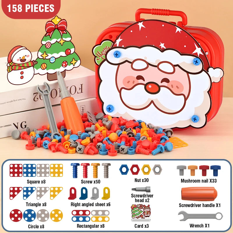 Children Toys Tool Set Electric Drill Screw Nut 3D Puzzle Toys Pretend Play Dinosaur Drilling Assembly Educational Toys for Boys