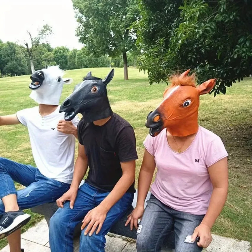 Funny Horse Head Mask for Cosplay Costume Parties and Role Play