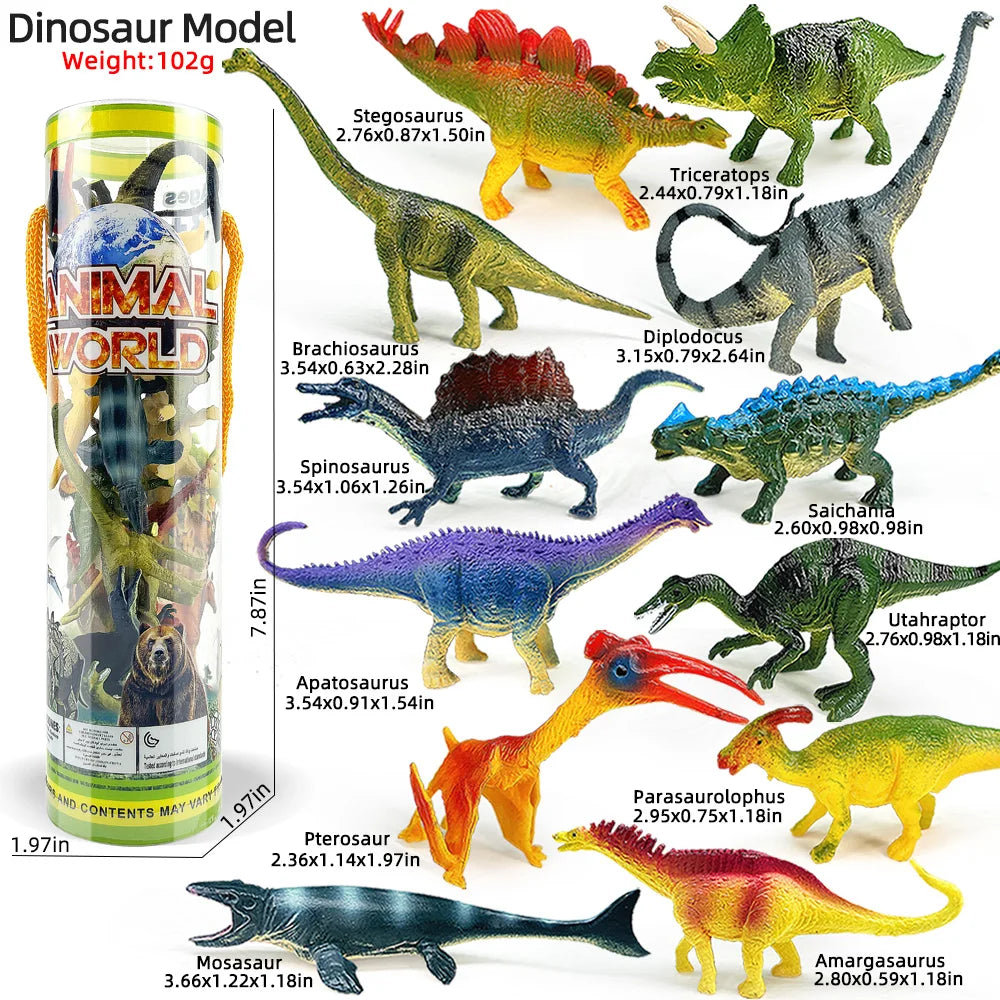 Miniature Lion Shark Horse Dinosaur Animals Model Set Action Figures Figurine Zoo Cute Education Kids Puzzle Toy Birthday Gift