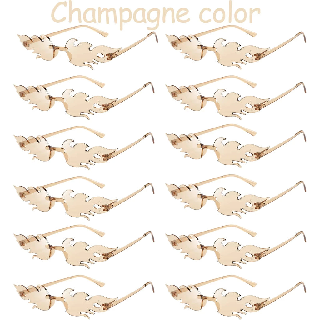12-120 Pcs Red Fire Flame Glasses Fire Shape Sunglasses Fire Sunglasses Party Decor for Summer Shower Wedding Halloween Cosplay