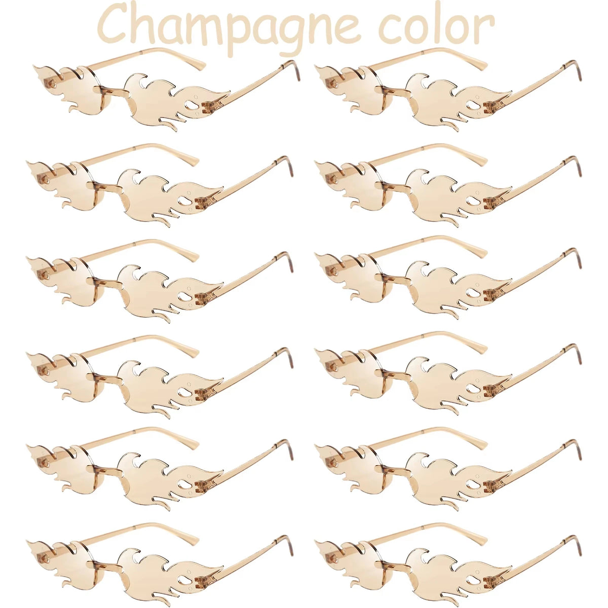12-120 Pcs Red Fire Flame Glasses Fire Shape Sunglasses Fire Sunglasses Party Decor for Summer Shower Wedding Halloween Cosplay