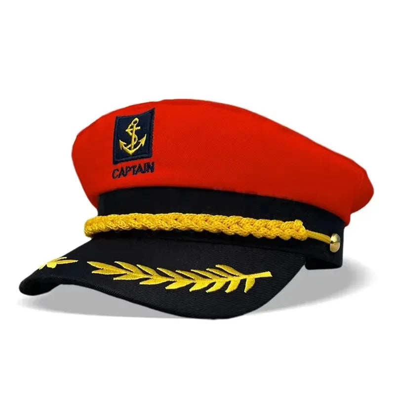 Yacht Captain Hat and Scarf Set for Men and Women